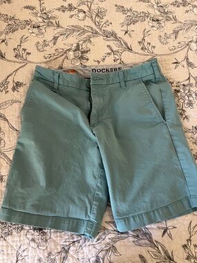 Dockers Teal Green Cotton Chino Shorts